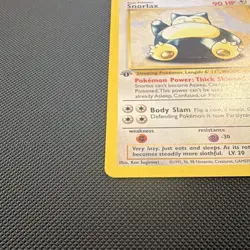 Pokemon TCG Snorlax Card 27/64 Jungle Set 1st Edition Rare NM/LP+ Vintage WotC - Image 2