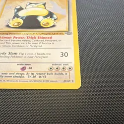 Pokemon TCG Snorlax Card 27/64 Jungle Set 1st Edition Rare NM/LP+ Vintage WotC - Image 3