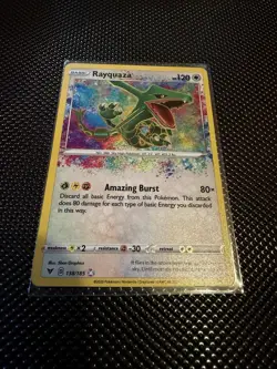 Pokemon Card Rayquaza 138/185 Swsh04: Vivid Voltage Holo - Image 1