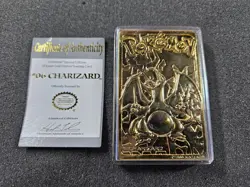 🌟 Pokemon 23K Gold Plated Card Burger King Limited Ed CHARIZARD #6 (NO BOX) - Image 1
