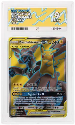 Pikachu & Zekrom GX Full Art Tag Team Card 162/181 Pokemon TCG Ace 9 - Image 1