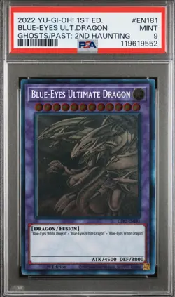 Yu-Gi-Oh! Blue-Eyes Ultimate Dragon Ghost Rare Card GFP2-EN181 PSA 9 - Image 1