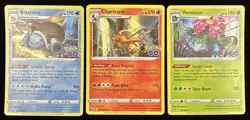 Pokemon GO Charizard Venusaur Blastoise Complete Evolution Line 9 Card Set - Image 1