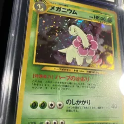 CGC 10 Gem Mint Meganium No. 154 Neo Premium File Holo 1999 Japanese Graded Card - Image 2