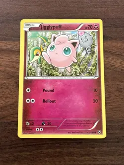 2016 Jigglypuff 65/124 XY Fates Collide Pokemon TCG Card LP - Image 1