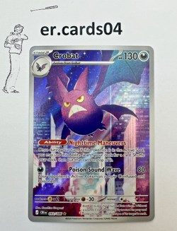 Crobat 093/086 Chaos Rising Art Rare Holo Pokemon Card - Mint Condition - Image 1