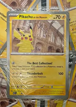 Pokemon Pikachu At The Museum x Natural History London Jumbo Card - Sealed x18 - Image 1