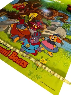 Vintage 1986 Smokey The Bear & Disney Gummi Bears Poster Forest Fires 24“ 1980s - Image 4