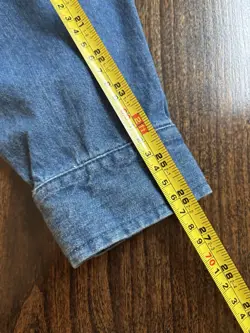 Vintage Disney Store Women’s Blue Denim Embroidered Shirt Size L Winnie The Pooh - Image 5