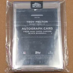Topps 2026 Chrome Black Troy Melton Gold Auto Tigers RC Auto /50 #CBA-TM - Image 3