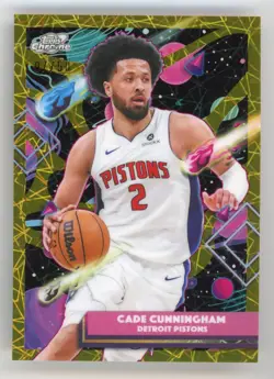 2025-26 TOPPS CHROME COSMIC CADE CUNNINGHAM /50 GOLD INTERSTELLAR #137 PISTONS - Image 1