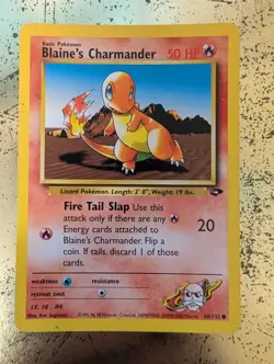 Blaine's Charmander 60/132 Common Gym Challenge Pokemon Unlimited - Image 1