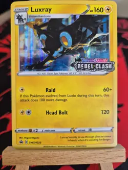 Luxray Stage 2 160HP Holo Pokemon TCG Card English Sword & Shield Rebel Clash - Image 2