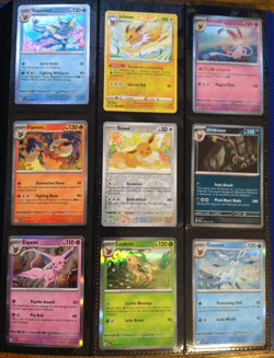 All 9 HOLOS Pokemon Eeveelutions Card Lot - Eevee Umbreon Sylveon Glaceon - Image 1