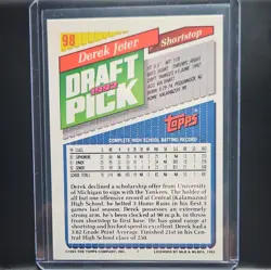 1993 Topps Derek Jeter Draft Pick #98 New York Yankees MLB Topps Gold - Image 2