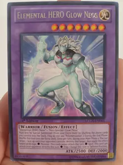 Elemental Hero Glow Neos LCGX-EN061 1st Edtion Rare Non Foil LP Yugioh TCG - Image 1