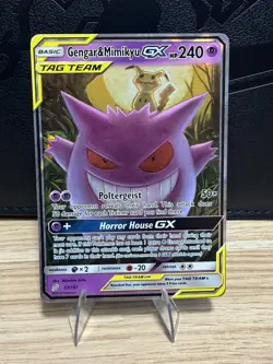 Pokemon Gengar & Mimikyu GX Tag Team 53/181 Near Mint Condition - Image 1