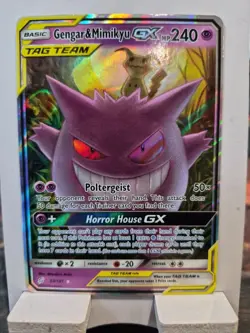Pokemon Gengar Mimikyu GX Tag Team TCG Card 53/181 Near Mint Condition - Image 1