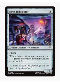 News Helicopter (Spider-Man Art) | MTG Marvel Crossover | Daily Bugle | EDH NM - Image 1