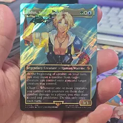 Tidus, Yuna's Guardian Borderless, Surge Foil, Final Fantasy MTG - Image 3