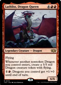 MTG Lathliss, Dragon Queen NON-FOIL NM 219 Commander: Tarkir: Dragonstorm - Image 1