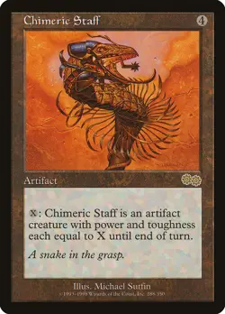 1 x Chimeric Staff - Urza's Saga - LP - Magic The Gathering - MTG - Image 1