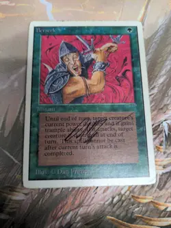 Berserk Unlimited Signed by Dan Frazier MtG Magic the Gathering HP! - Image 1