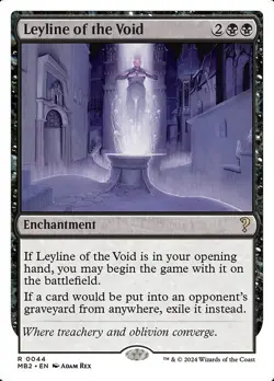 Leyline of the Void x1 1x Mystery Booster 2 White Border NM MTG - Image 1