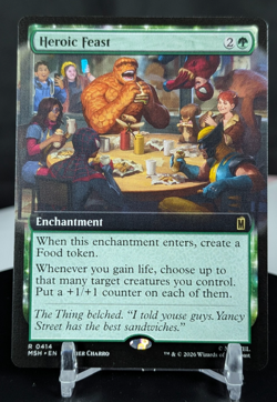 MTG Heroic Feast EXTENDED ART NON-FOIL NM Marvel Super Heroes MSH #414 Rare - Image 1