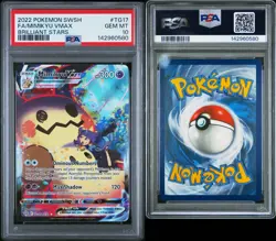 2022 Pokemon SWSH Brilliant Stars Mimikyu VMAX Trainer Gallery #TG17/TG30 PSA 10 - Image 3