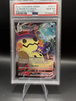 Pokemon Mimikyu VMAX TG17/TG30 Brilliant Stars Trainer Gallery Holo PSA 10 - Image 1