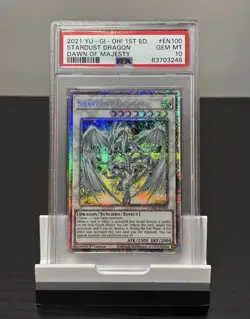 Yu-Gi-Oh! Stardust Dragon DAMA-EN100 1st Edition Starlight Rare PSA 10 GEM MINT - Image 2