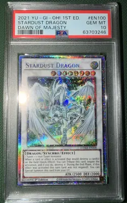 Yu-Gi-Oh! Stardust Dragon DAMA-EN100 1st Edition Starlight Rare PSA 10 GEM MINT - Image 4
