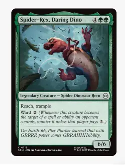 Spider-Rex, Daring Dino | MTG Marvel Crossover | EDH Commander | Dinosaur | NM - Image 1