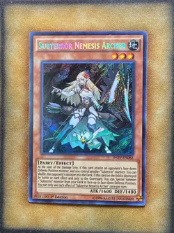 Yugioh Subterror NEmesis Archer INOV-EN082 Secret Rare 1st Ed LP - Image 1