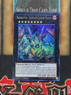 Yugioh Raidraptor - Satellite Cannon Falcon WIRA-EN024 Secret Rare 1st Ed NM - Image 1