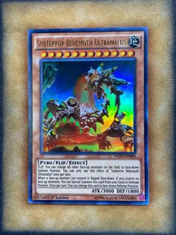 Yugioh Subterror Behemoth Ultramafus INOV-EN084 Ultra Rare 1st Ed NM - Image 1