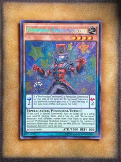 Yugioh Performapal Pendulum Sorcerer BOSH-EN090 Secret Rare LP - Image 1