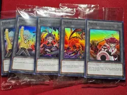 Yugioh Blazing Dominion Token Set 4/5 Plus 1 - Syrus, Anna, Yuri, Soulburner - Image 1
