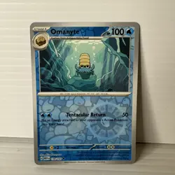 Omanyte Reverse Holo Uncommon SV: Scarlet & Violet 151 138/165 NM - Image 1