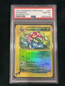 2002 Expedition Venusaur 67 Reverse Foil PSA 10 - Image 1