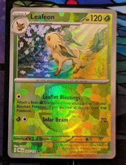 Leafeon 005/131 Pokeball Reverse Holo Prismatic Evolutions Pokemon Tcg Near Mint - Image 1