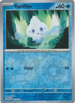 Pokemon SV04: Paradox Rift: Vanillite - 043/182 - Reverse Holofoil - Image 1