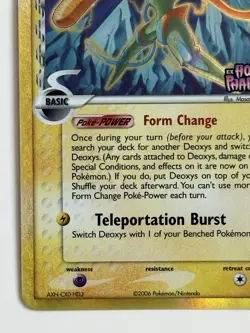 Pokemon Deoxys Speed Form 6/110 Delta Species Holon Phantoms Reverse Holo Stamp - Image 5