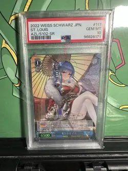 2022 WEISS SCHWARZ JAPANESE AZUR LANE #117 ST. LOUIS AZL/S102-SR PSA 10 - Image 1