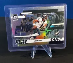 2023 Donruss Optic Jalen Hurts #3 Play Action Silver Holo Philadelpia Eagles - Image 1