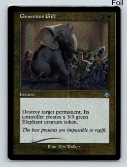 MTG Generous Gift (Retro Frame) (Foil Etched) Foil U Modern Horizons MH1 2 NM - Image 1
