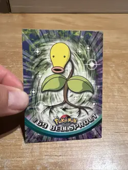 Bellsprout #69 Pokemon 1999 Topps TV Animation Edition Series 1 Black Logo - Image 1