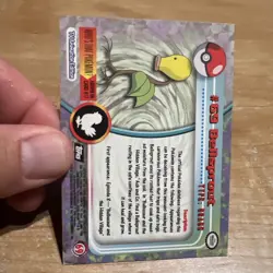 Bellsprout #69 Pokemon 1999 Topps TV Animation Edition Series 1 Black Logo - Image 2