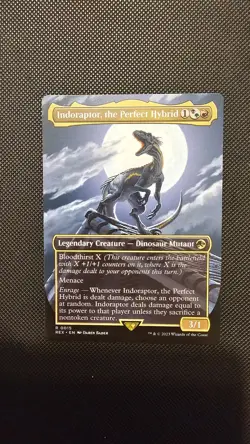 MTG Indoraptor, the Perfect Hybrid (Borderless) - Jurassic World - NM - Image 1